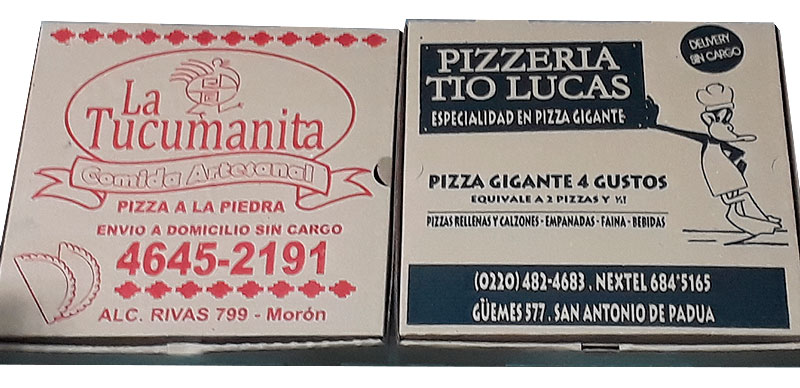 Fabrica de Cajas para Pizzas impresas